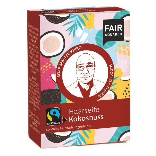FAIR SQUARED Fairtrade Jubiläum Haarseife Kokosnuss 80 gr.