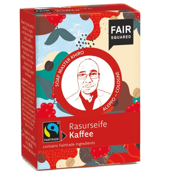 FAIR SQUARED Fairtrade Jubiläum Rasurseife Kaffee 80 gr.